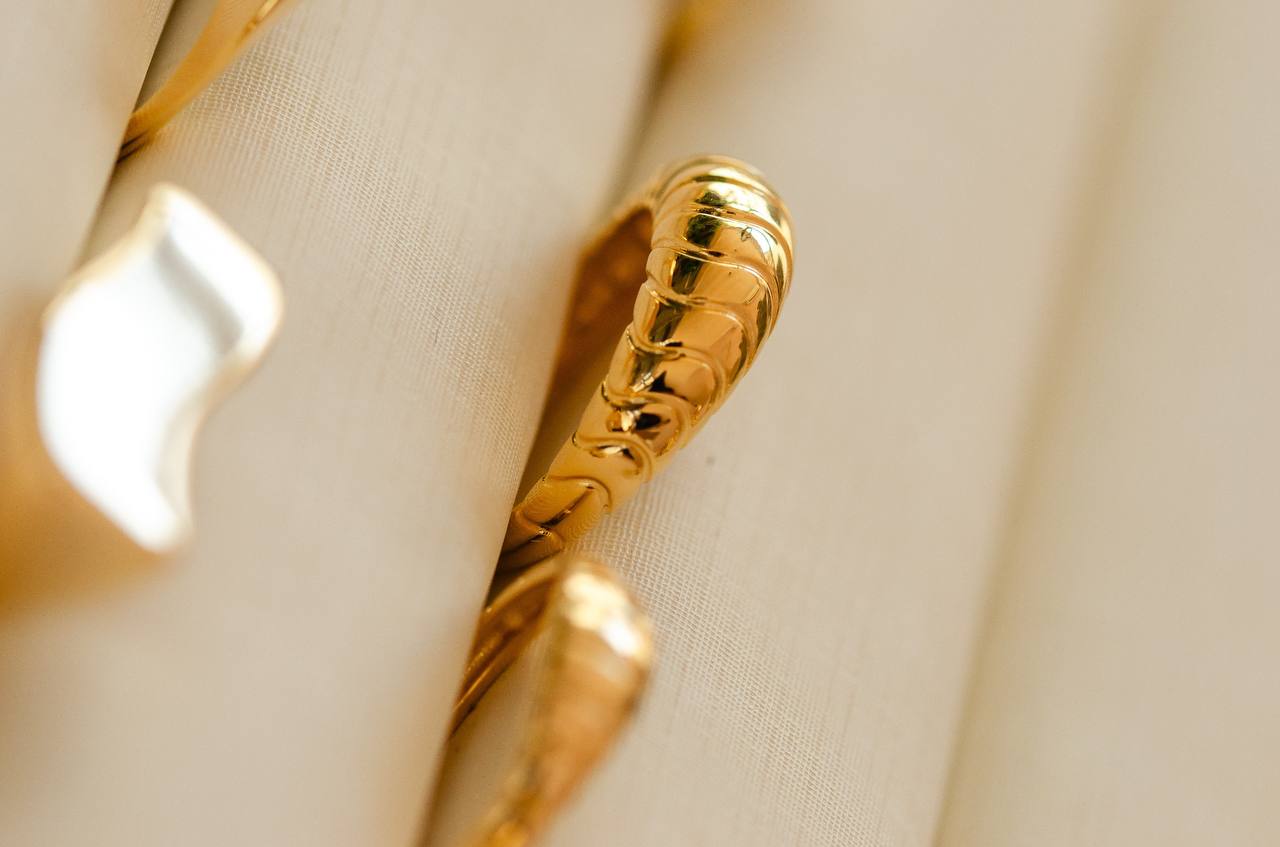 Golden Croissant Adjustable Ring