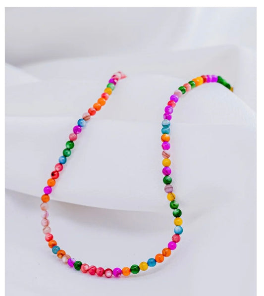 Colorful Mother Pearl Choker