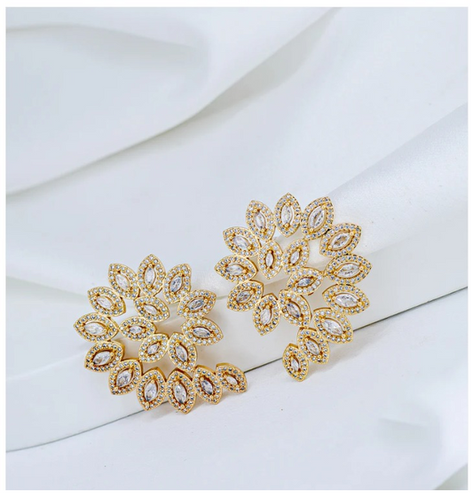Maxi Spiral Encrusted with Cubic Zirconia Earrings