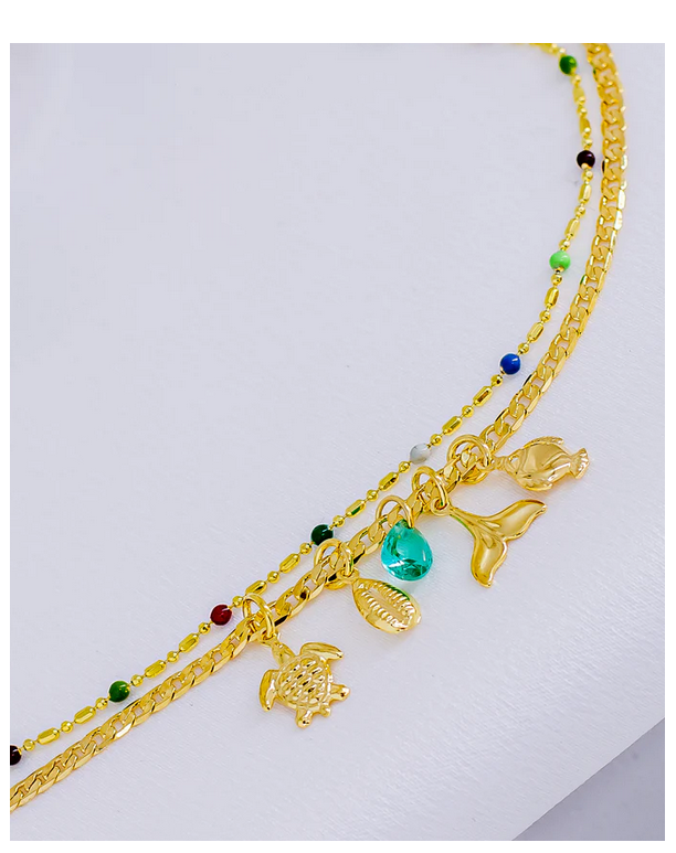 Dual Necklace Under the Sea Charms